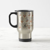 Retro Whimsical Boho Pattern Monogram Name Reisbeker (Links)