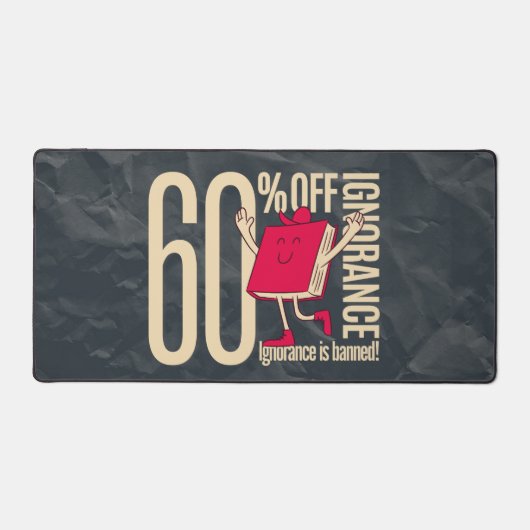 Retro Whimsical Bookish Ignorance Banned Gaming  Bureaumat (Voorkant)