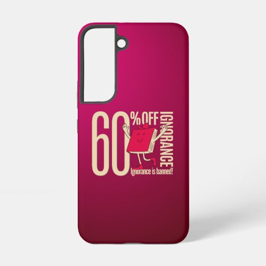 Retro Whimsical Bookish Ignorance is Banned Samsung Galaxy Hoesje (Achterkant)