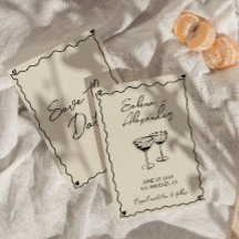 Retro Whimsical hand geschreven bruiloft