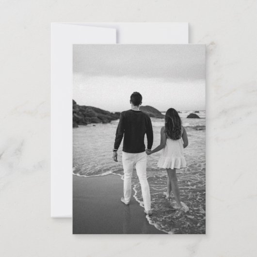 Retro Whimsical hand geschreven bruiloft Uitnodigi Save The Date (Voorkant)