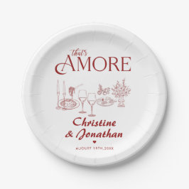 Retro Whimsical Italiaans eten repetitie diner Papieren Bordje