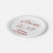 Retro Whimsical Italiaans eten repetitie diner Papieren Bordje (Gekanteld)