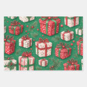 Retro Whimsical Kerstmis Inpakpapier Vel (Voorkant 2)