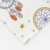 Retro Whimsical Mandala Boho Pattern Fleece Deken (Hoek)