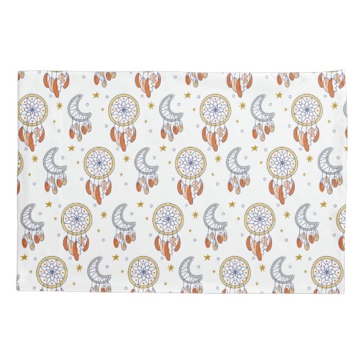 Retro Whimsical Mandala Boho Pattern Kussensloop (Achterkant-Links)