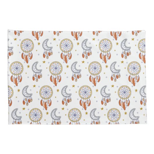 Retro Whimsical Mandala Boho Pattern Kussensloop (Achterkant-Rechts)