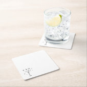 Retro Whimsical Martini Hand getekende aangepaste Kartonnen Onderzetters (Insitu)