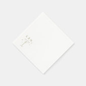 Retro Whimsical Martini Hand getekende aangepaste Servet (Hoek)