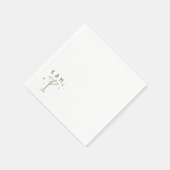 Retro Whimsical Martini Hand getekende aangepaste Servet (Hoek)