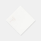 Retro Whimsical Martini Hand getekende aangepaste Servet (Hoek)