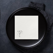 Retro Whimsical Martini Hand getekende aangepaste Servet