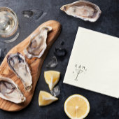 Retro Whimsical Martini Hand getekende aangepaste Servet