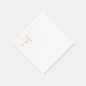 Retro Whimsical Martini Hand getekende aangepaste  Servet (Hoek)