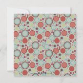 Retro whimsical polka stipt baby shower nodigt uit kaart (Achterkant)