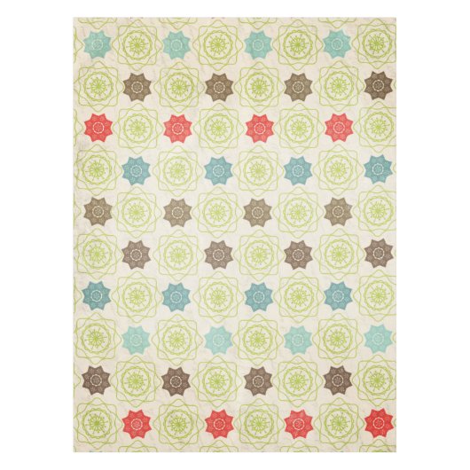 Retro Whimsical Snowflakes Tablecloth Tafelkleed (Voorkant)