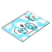 Retro Whimsical Stewardess Custom Journal-laptop Notitieboek (Linkerzijde)