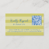 Retro whimsical summer beach QR code online RSVP Informatiekaartje (Voorkant)