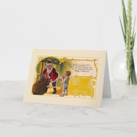 Retro Whimsical-Wenskaart Feestdagen Kaart (Voorkant)