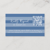 Retro-whimsical zomerstrand QR-code online RSVP Informatiekaartje (Voorkant)