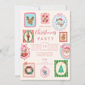 Retro Whimsisch Kerstfeest Kaart (Voorkant)