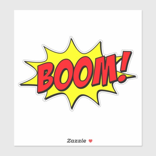 Retro Whimsy: Boem! Comic Pop Kunst Sticker (Vel)