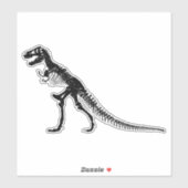 Retro Whimsy: Dinosaurus Fossiel Grappige Clipart Sticker (Vel)