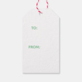 Retro Whimsy Ornamenten Kerstmis Cadeaulabel (Achterkant)