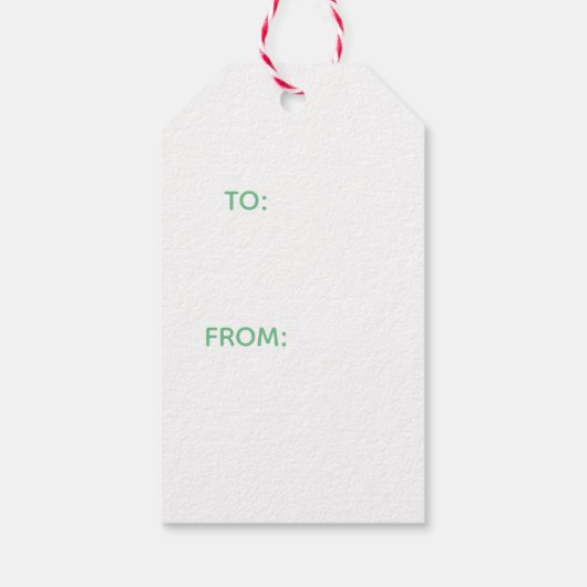 Retro Whimsy Ornamenten Kerstmis Cadeaulabel (Achterkant)