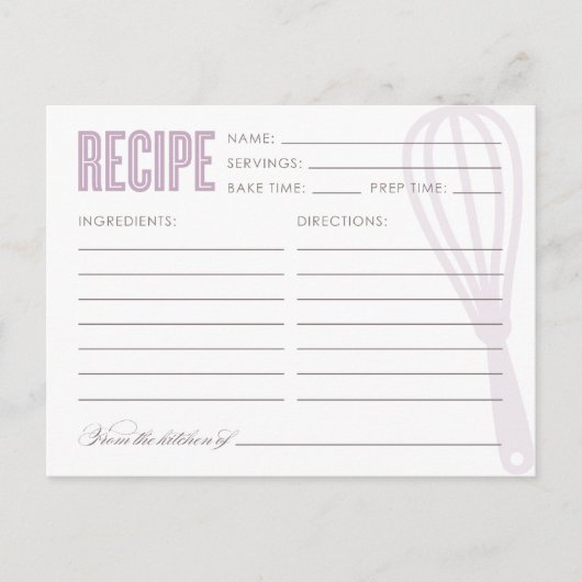 RETRO WHISK | ONTVANGSTKAARTEN BRIEFKAART (Voorkant)
