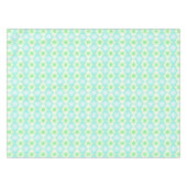 Retro White Flower & Green Star Blue Hourglass Tafelkleed (Voorkant (Horizontaal))