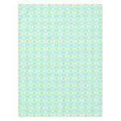 Retro White Flower & Green Star Blue Hourglass Tafelkleed (Voorkant)