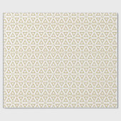  retro white gold triangular tribaal patroon cadeaupapier (Vlak)
