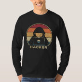 Retro White Hat Black Hat Ethical Hacking Hacker T-shirt (Voorkant)