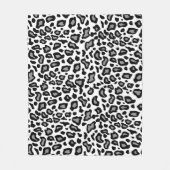Retro White leopard Pattern Fleece Blanket Gift (Voorkant)
