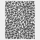 Retro White leopard Pattern Fleece Blanket Gift Deken (Voorkant)