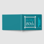 Retro White Lijst 80th Birthday Guest Book Gastenboek (Volledig)