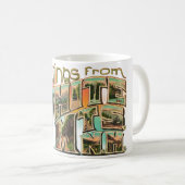 Retro White Mountains Greeting Mug Koffiemok (Voorkant rechts)
