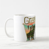 Retro White Mountains Wenskaart Mok (Links)