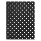 Retro White Polka Dots on Black Tafelkleed (Voorkant)