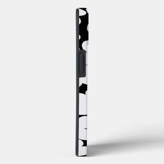 Retro White Yellow Big Daisy Flowers Black Design Case-Mate iPhone Case (Achterkant / Rechts)