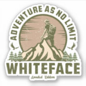 Retro Whiteface Mountain Hike Sticker (Voorkant)