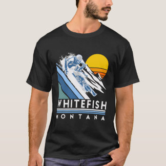 Retro Whitefish Montana Ski T-shirt