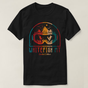 Retro Whitefish Mountain Ski Avontuur T-shirt