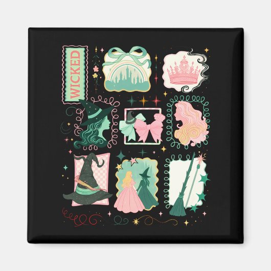 Retro Wicked Stamps Christmas Vibes Clothing Long Magneet (Voorkant)