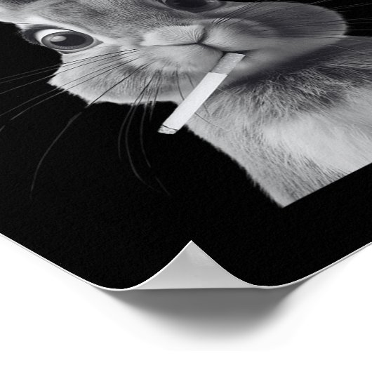 Retro Wie de F_ck is Alice Funny Rabbit Poster (Hoek)