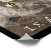 Retro Wie de FCK is Alice Funny Rabbit Poster (Hoek)