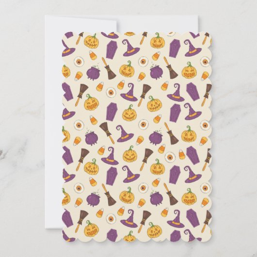 Retro Wied Affair Halloween Party Kaart (Achterkant)