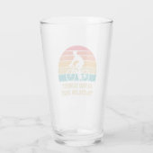 Retro Wielrennen Zonsondergang Custom Triatlon Glas (Achterkant)