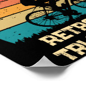 Retro Wielrennen Zonsondergang Custom Triatlon Poster (Hoek)
